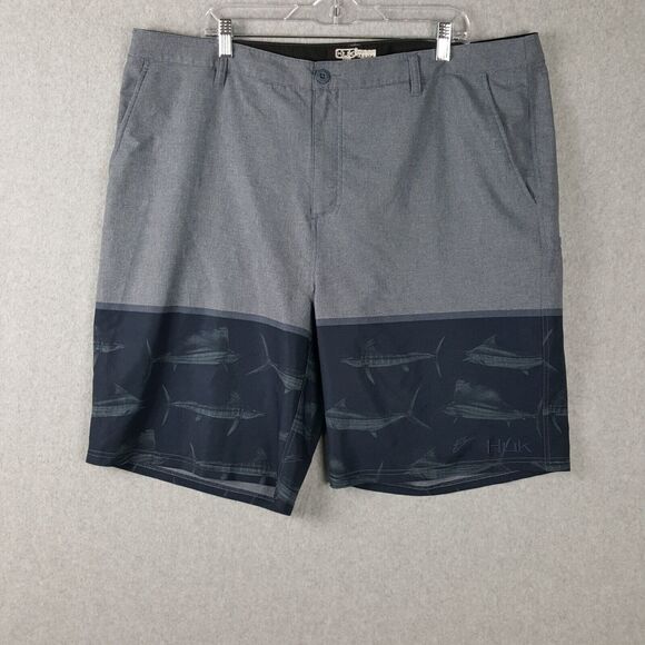 Huk Other - Huk Fishing Mens Shorts Size 42 Gray & Blue